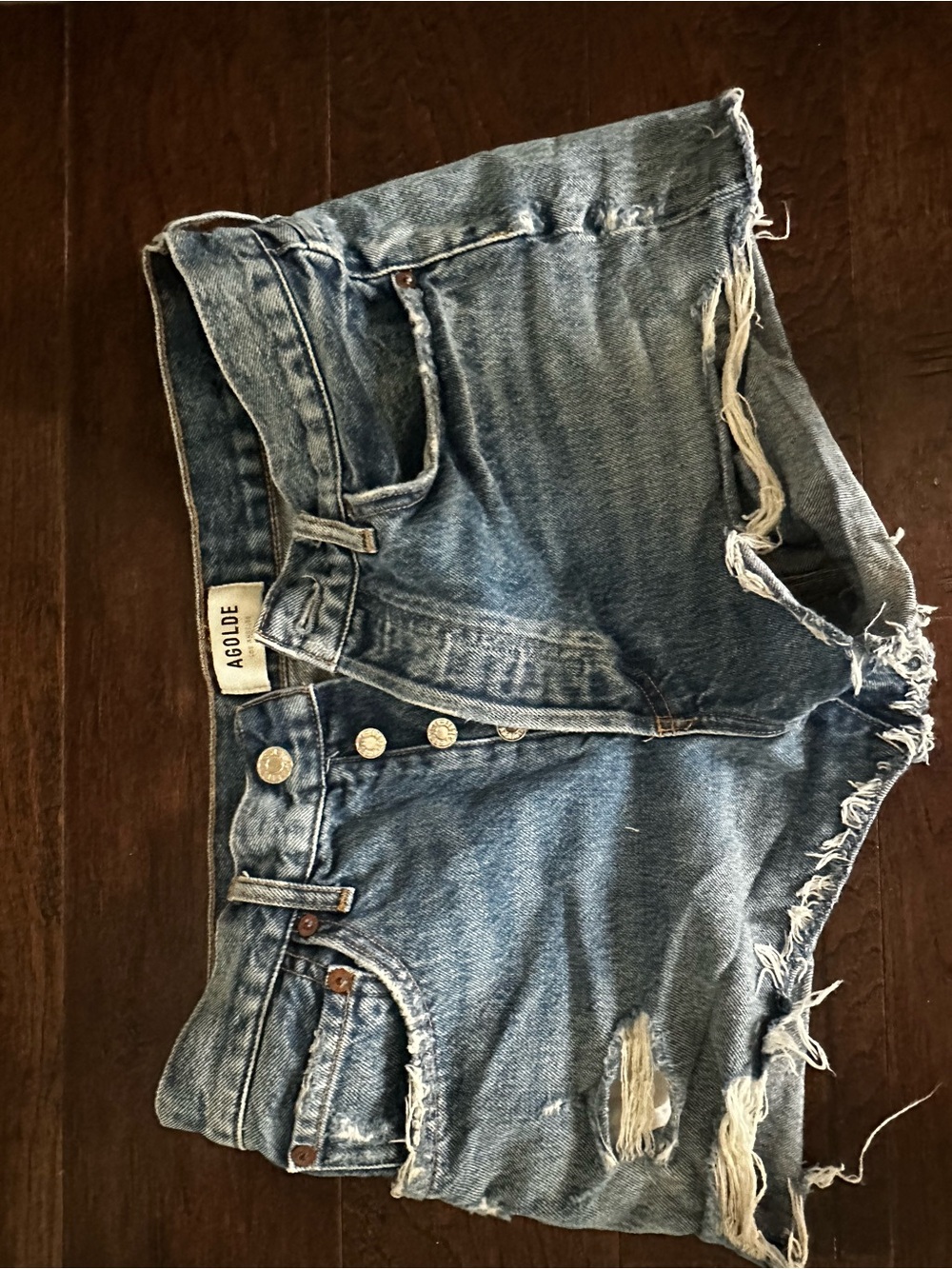 AGOLDE Parker Vintage Cutoff Shorts Size 28 Distressed Raw Hem